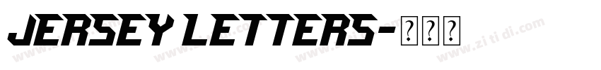 Jersey letters字体转换